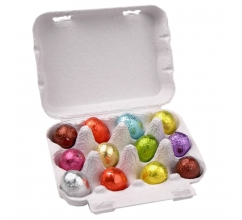 Kartonnen eierdoos 12 eitjes met etiket of banderol bedrucken