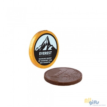 Bild des Werbegeschenks:Kleine Schokoladen-Münze