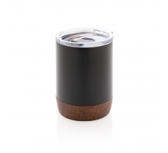 Kleine Vakuum-Kaffeetasse aus RCS rSteel & Kork bedrucken