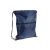 Kordelzugtasche 210T R-PET mit Reißverschluss donkerblauw