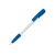 Kugelschreiber Nash Hardcolour mit Gummigriff Wit / Royal blauw
