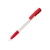 Kugelschreiber Nash Hardcolour mit Gummigriff wit / rood