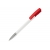 Kugelschreiber Nash Hardcolour mit Metallspitze wit / rood