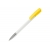 Kugelschreiber Nash Hardcolour mit Metallspitze wit / geel