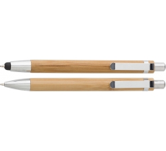 Kugelschreiber-Set aus Bambus Darlene bedrucken