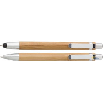 Bild des Werbegeschenks:Kugelschreiber-Set aus Bambus Darlene