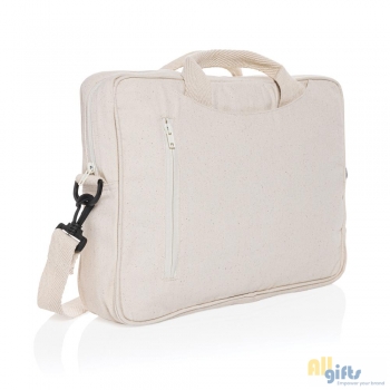 Bild des Werbegeschenks:Laluka AWARE™ 15.4" Laptop-Tasche aus recycelter Baumwolle