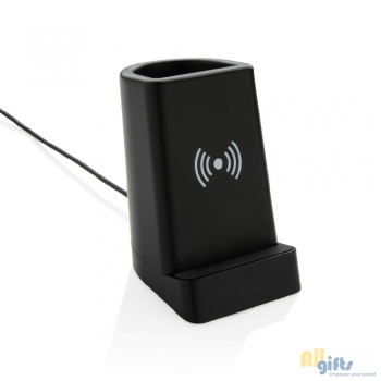 Bild des Werbegeschenks:Light Up Logo 5W Wireless Charging Stiftehalter