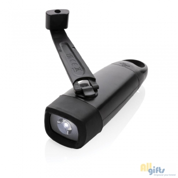 Bild des Werbegeschenks:Lightwave USB-Taschenlampe mit Kurbel aus RCS rPlastik