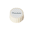 Logobonbon van witte chocolade met hazelnoot praline, rechthoekig of rond, opdruk tot