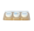 Logobonbon van witte chocolade met hazelnoot praline, rechthoekig of rond, opdruk tot