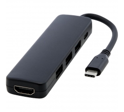 Loop RCS gerecyclede plastic multimedia-adapter USB 2.0-3.0 met HDMI-poort bedrucken