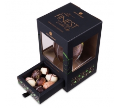 Luxe paasei - Puur - Met chocolade paaseitjes Chocolade ei en chocolade paaseitjes bedrucken