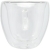 Manti 2-teiliger 100 ml doppelwandiger Glasbecher mit Bambusuntersetzer  Transparant/Naturel