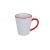 Melbourne Sublimationsbecher farbiger Rand & Henkel 300ml wit / rood