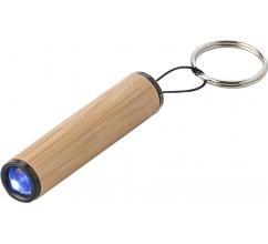 Mini-Taschenlampe aus Bambus mit Schlüsselanhänger Ilse bedrucken