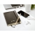 Monti Recycled Leather Notebook A5 Notizbuch zwart