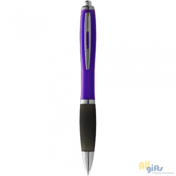 Bild des Werbegeschenks:Nash Kugelschreiber farbig mit schwarzem Griff