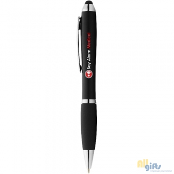 Bild des Werbegeschenks:Nash Stylus Kugelschreiber farbig mit schwarzem Griff