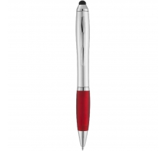 Nash Stylus Kugelschreiber silbern mit farbigem Griff bedrucken