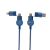 Oakland RCS rKunststoff 1,2m 6-in-1 Fast-Charging 45W Kabel blauw