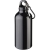 Oregon 400 ml Aluminium Trinkflasche mit Karabinerhaken zwart