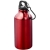 Oregon 400 ml RCS-zertifizierte Trinkflasche aus recyceltem Aluminium mit Karabinerha rood
