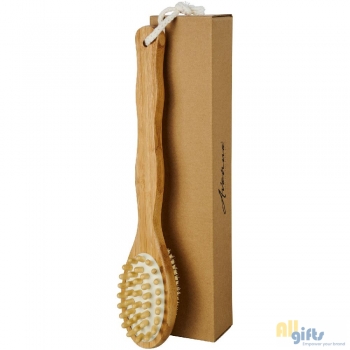 Bild des Werbegeschenks:Orion Bambus Duschbürste mit 2 Funktionen und Massagegerät