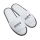 Paar slippers, open teen zwart