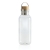 RCS rPET Flasche with Bambusdeckel und Griff transparant