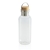 RCS rPET Flasche with Bambusdeckel und Griff transparant