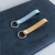 Recycled Leather Keyring Schlüsselanhänger taupe