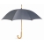 Regenschirm mit Holzgriff grijs