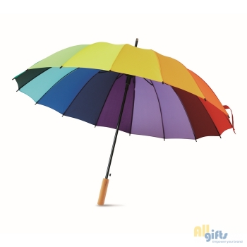 Bild des Werbegeschenks:Regenschirm regenbogenfarbig