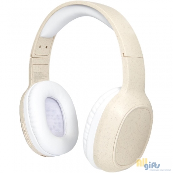Bild des Werbegeschenks:Riff Weizenstroh-Bluetooth®-Kopfhörer mit Mikrofon