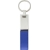 Schlüsselanhänger mit Stahlplatte und Kunsstofflasche Keon kobaltblauw