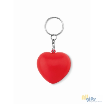 Bild des Werbegeschenks:Schlüsselring mit PU Herz