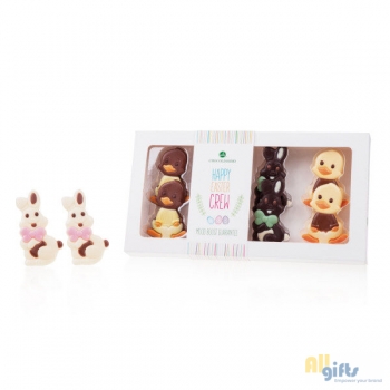 Bild des Werbegeschenks:Setje chocolade paasfiguurtjes Chocolade paasfiguurtjes