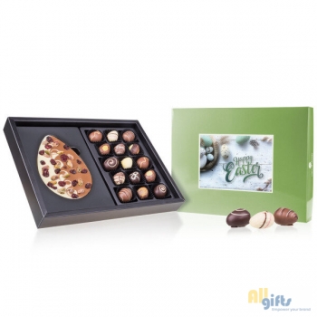 Bild des Werbegeschenks:Easter ChocoPostcard Maxi  - Chocolade paaseitjes Paaseitjes met een wenskaart