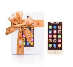Smartphone van chocolade - Kerstcadeau Chocolade smartphone voor Kerstmis bedrucken