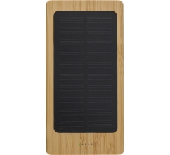 Solar-Powerbank aus Bambus Joan bedrucken