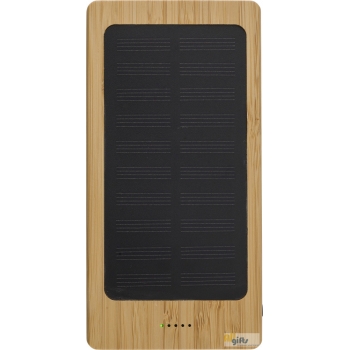 Bild des Werbegeschenks:Solar-Powerbank aus Bambus Joan