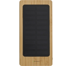 Solar-Powerbank aus Bambus bedrucken