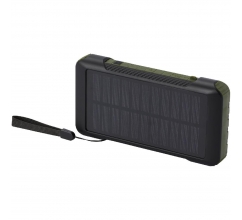 Soldy 10.000 mAh Solardynamo-Powerbank aus recyceltem GRS Kunststoff  bedrucken