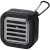 Solo IPX5 Bluetooth® speaker op zonne-energie van 3 W van RCS gerecycled plastic met zwart