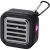 Solo IPX5 Bluetooth® speaker op zonne-energie van 3 W van RCS gerecycled plastic met zwart