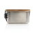 Stainless Steel Lunchbox mit Bambus-Deckel und Göffel zilver