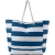 Strandtasche aus Baumwolle/Polyester Luzia blauw