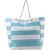 Strandtasche aus Baumwolle/Polyester Luzia lichtblauw