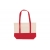 Strandtasche Baumwollsegeltuch OEKO-TEX® 280g/m² 42x10x30cm rood